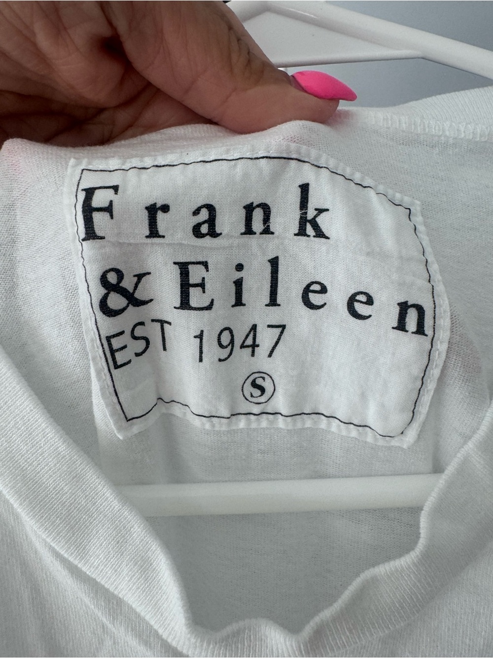 Frank & Eileen White Maxi Dress with Pink Accents - Picture 2 of 4